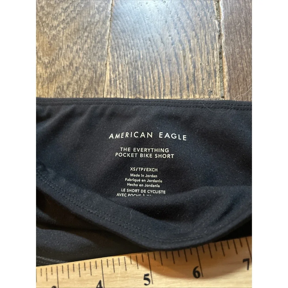 American Eagle The Everything Pocket Bike Shorts Womens XS‎ Black Athletic Wear